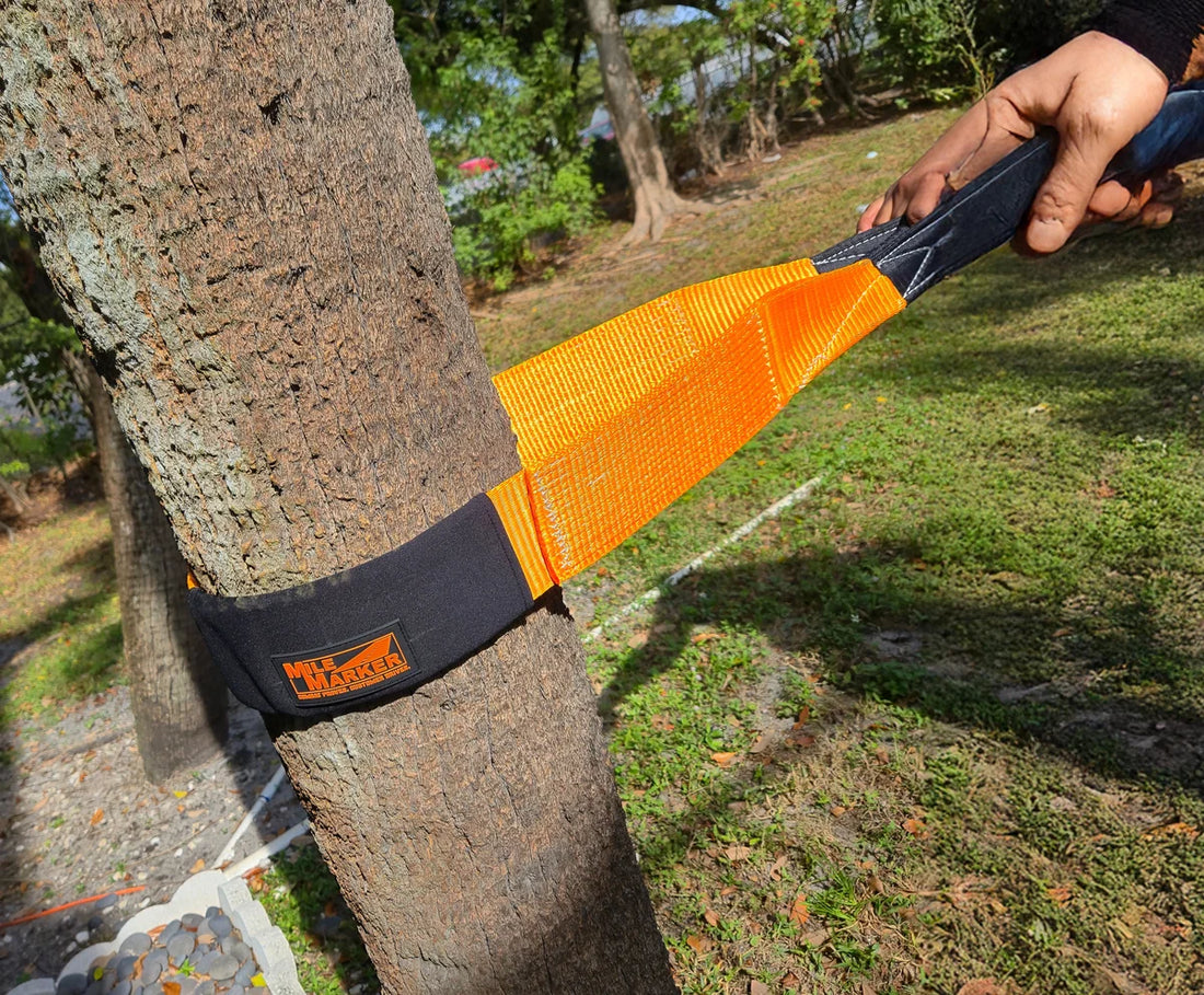 Mile Marker 4" x 6ft Orange Tree Saver 40,000LB - Side View