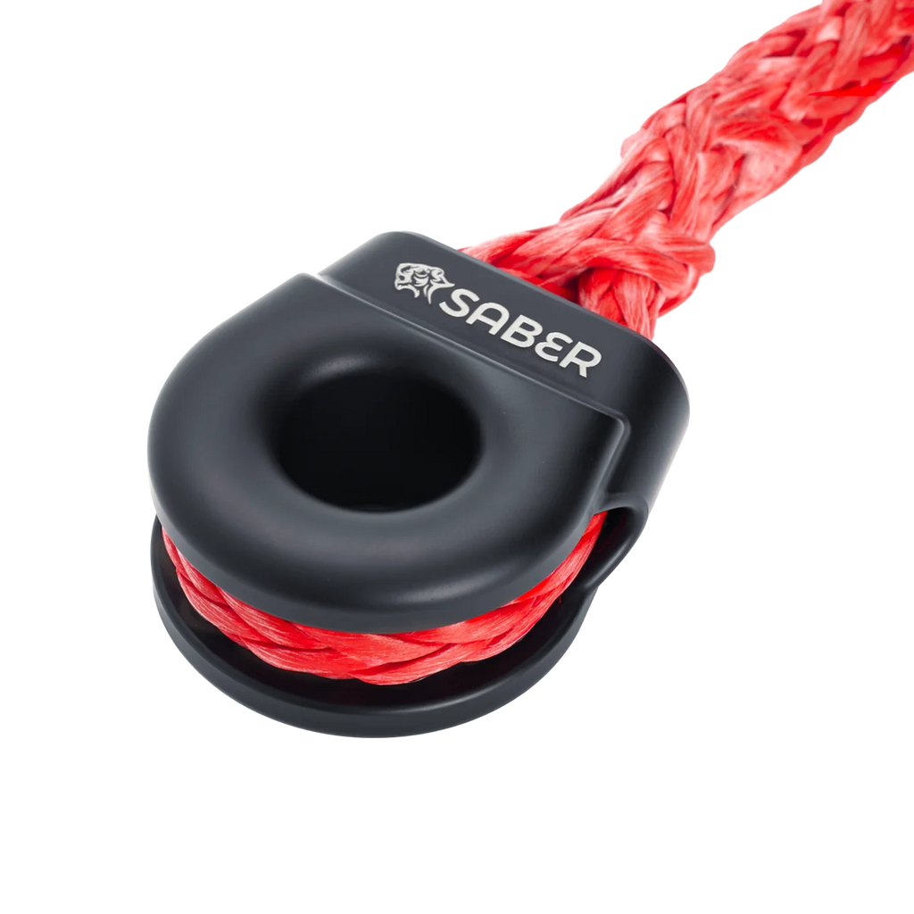 Mile Marker 6061 Aluminium Spliced Winch Thimble  UPDATED DESIGN- Cerakote Black SBR-SWT2CBLK - Side View