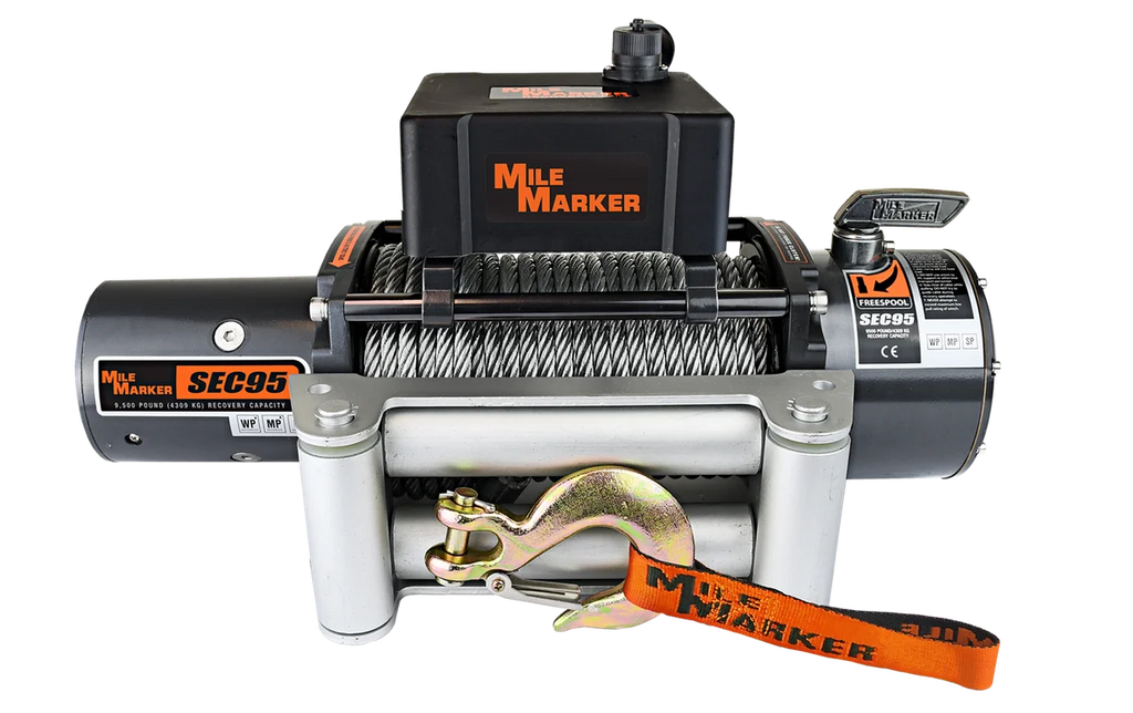 Mile Marker 9.5K SEC9.5 (ES) WATERPROOF RECOVERY WINCH WITH STEEL CABLE 76-50246BW - Main Product View