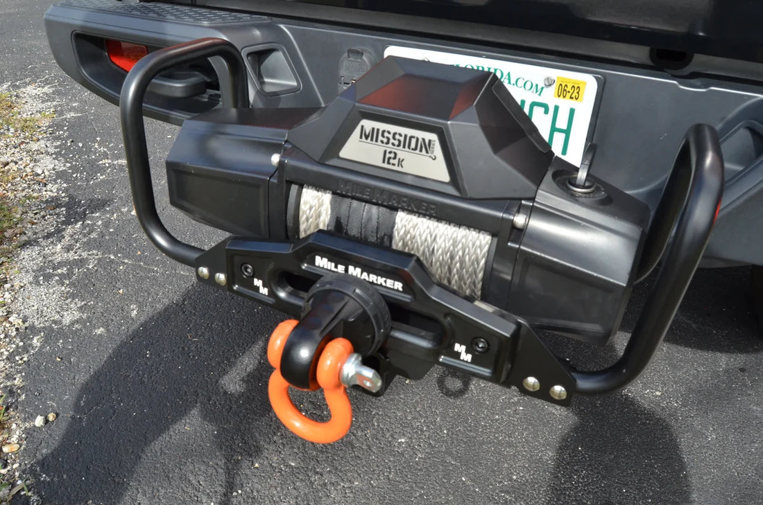 Mile Marker Foldable Winch Cradle Mount 60-06496 - Side View