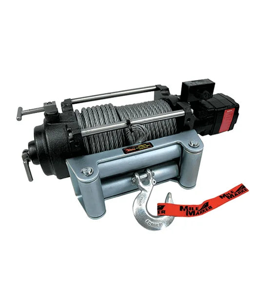 Mile Marker H12000 - 12,000LB 2-SPEED HYDRAULIC WINCH WITH STEEL CABLE 70-52000C - Side View
