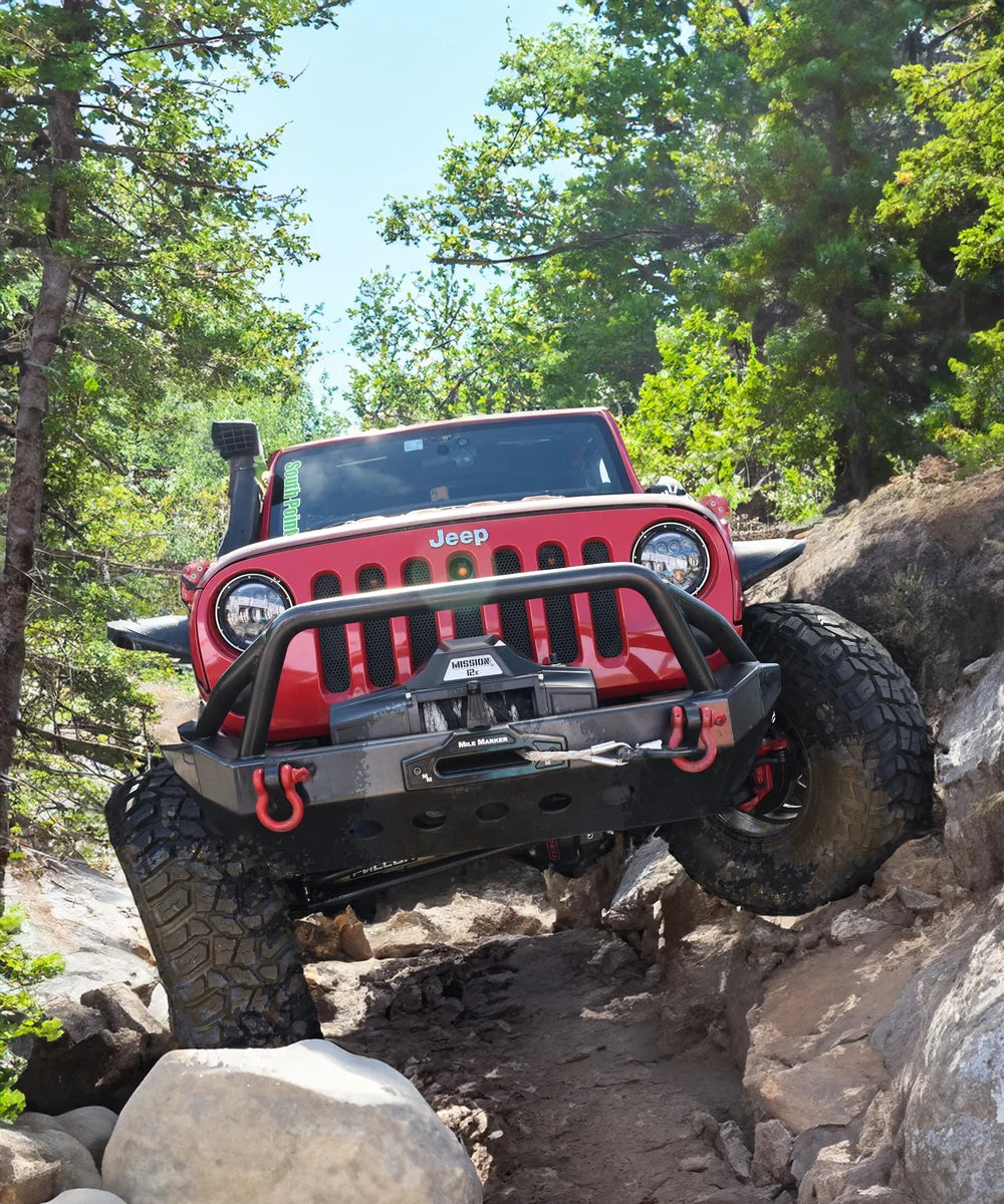 Mile Marker Mission 10K Capacity Winch with Synthetic Rope - Covert Black 78-53246 - Side View