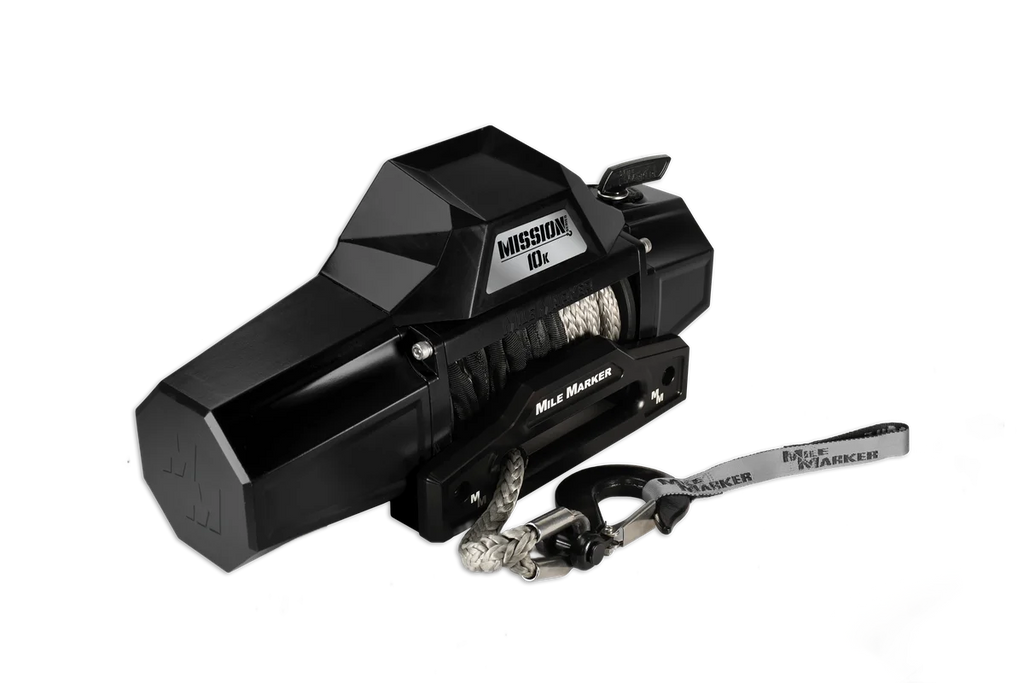 Mile Marker Mission 10K Capacity Winch with Synthetic Rope - Covert Black 78-53246 - Back View