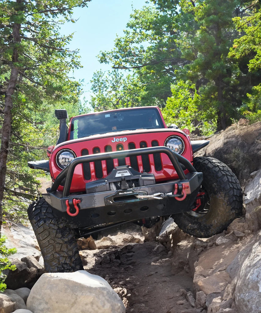 Mile Marker Mission 12K Capacity Winch with Synthetic Rope - Covert Black 78-53251 - Side View
