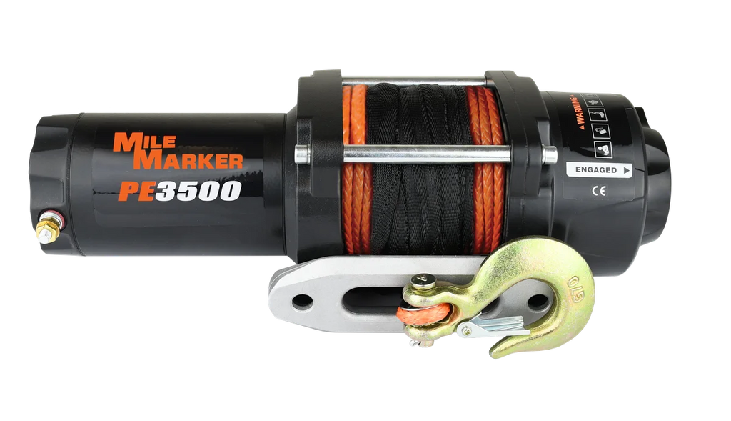 Mile Marker PE3.5 ATV/UTV Winch 3,500 lb. Capacity with Synthetic Rope 77-53112BW - Main Product View