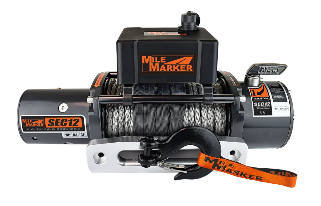Mile Marker SEC12 Truck/SUV/Jeep Winch 12,000 lb. Capacity with Synthetic Rope 76-53251BW - Main Product View
