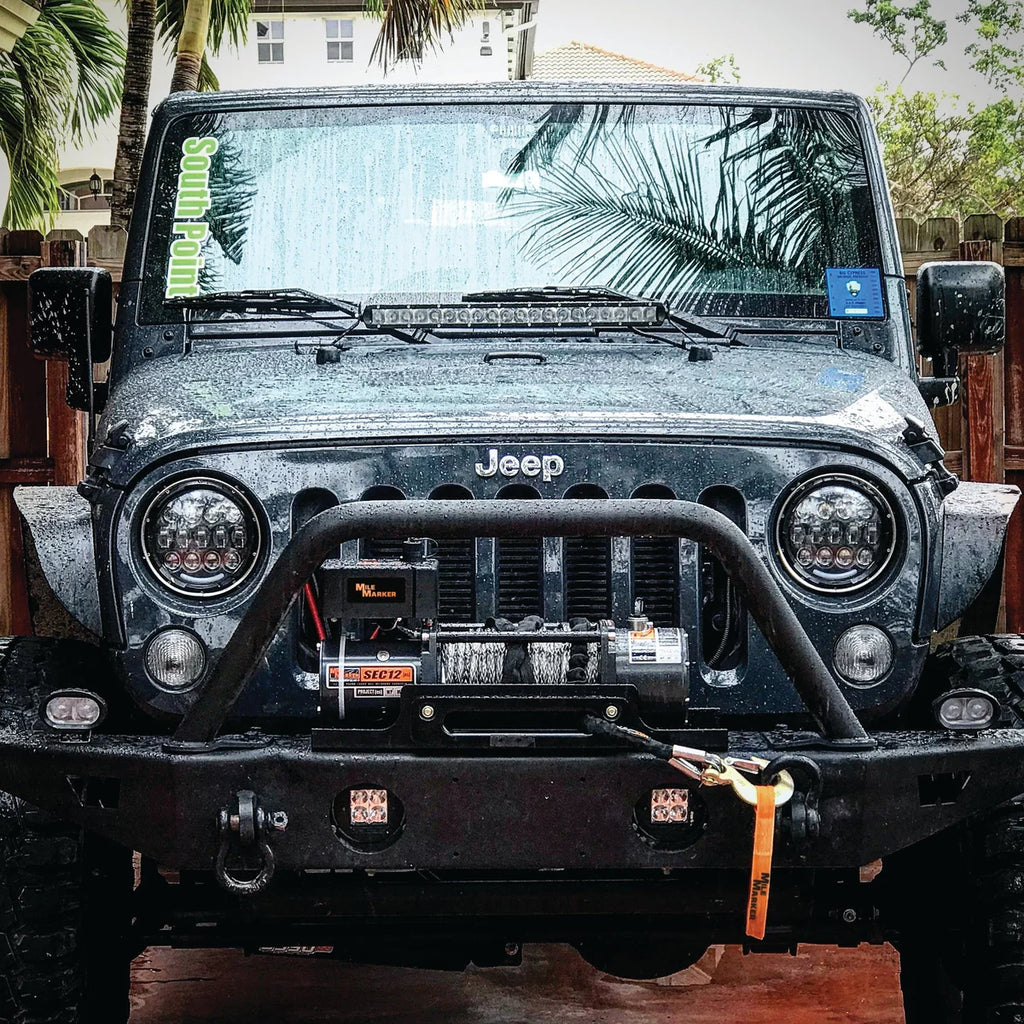 Mile Marker SEC12 Truck/SUV/Jeep Winch 12,000 lb. Capacity with Synthetic Rope 76-53251BW - Side View