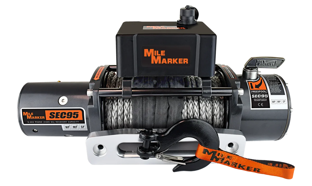 Mile Marker SEC9.5 Truck/SUV/Jeep Winch  9,500 lb. Capacity with Synthetic Rope 76-53246BW - Main Product View
