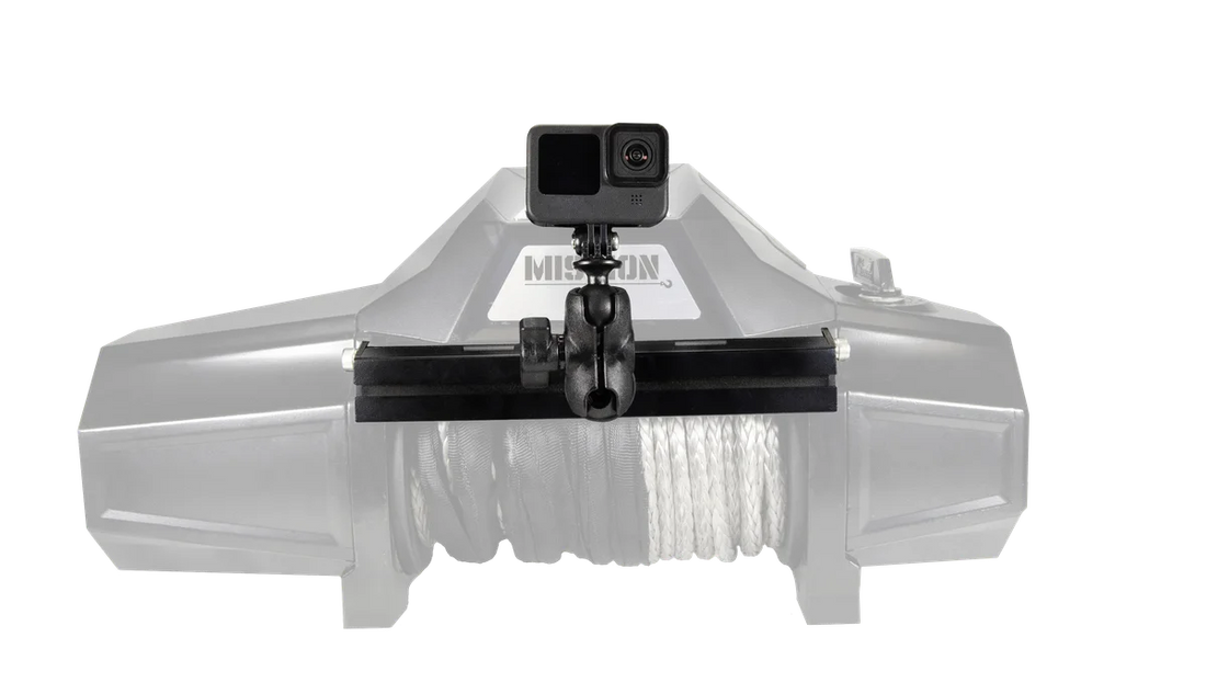 Mile Marker TIE BAR RAM MOUNT FOR MISSION WINCHES 78002 - Side View