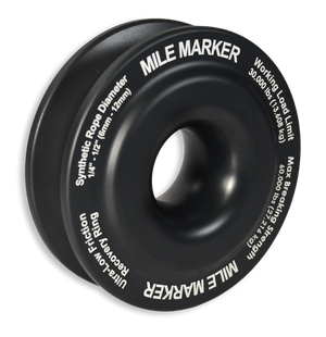 Mile Marker Ultra-Low Friction Recovery Ring - 30K Work Load - 60K Break - 4.23" - Black 60300-CB - Main Product View