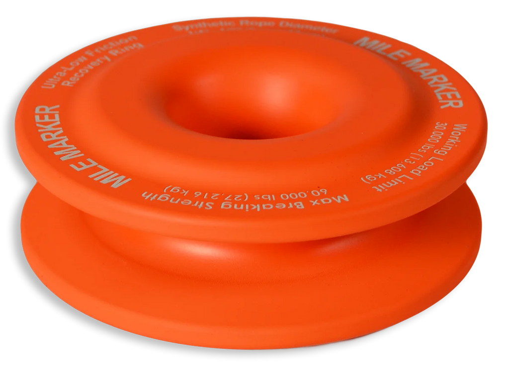 Mile Marker Ultra-Low Friction Recovery Ring - 30K Work Load - 60K Break - 4.23" - Orange 60300-TO - Installation View