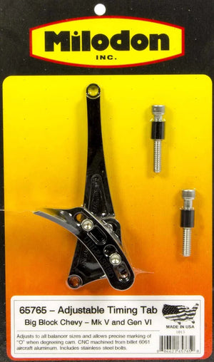Milodon BBC Timing Pointer - Gen V/VI 6-8in Balancer 65765