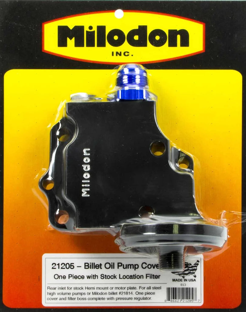 Milodon Billet Oil Pump Cover & Filter Boss - Hemi 21205