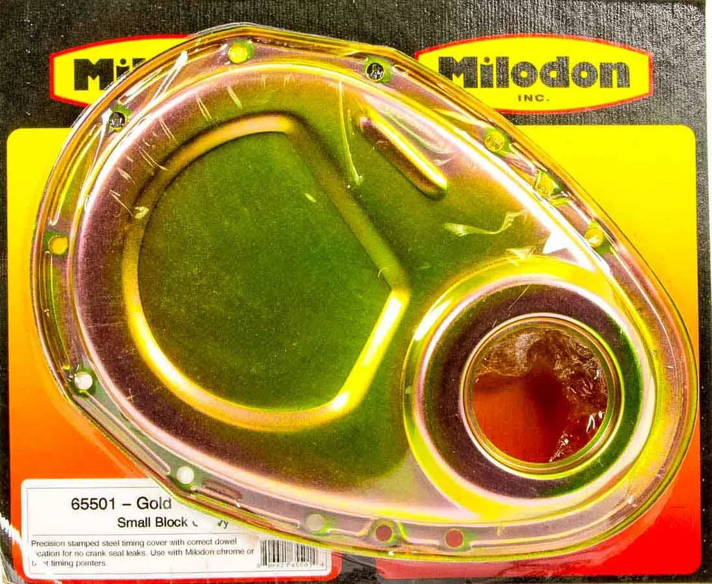 Milodon SBC Timing Cover - Gold 65501