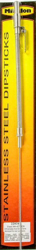 Milodon S/S Oil Dipstick - Ford FE 22034