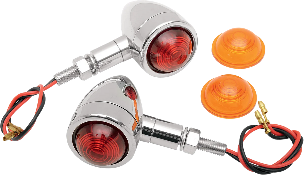 Mini-Bullet Light Kit - Amber/Red DragSpecialties 20-65921 - Main Product View