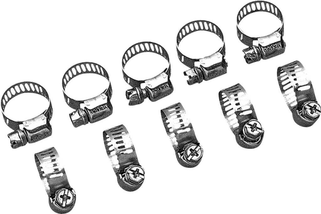 Mini Clamp - Stainless Steel - 10-Pack DragSpecialties 2152 - Side View