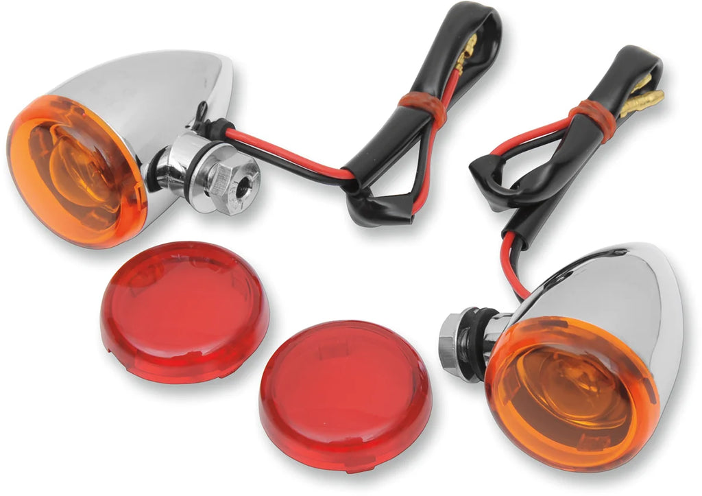 Mini-Duece Marker Light Kit - Amber/Red DragSpecialties 20-6390A/RH - Main Product View