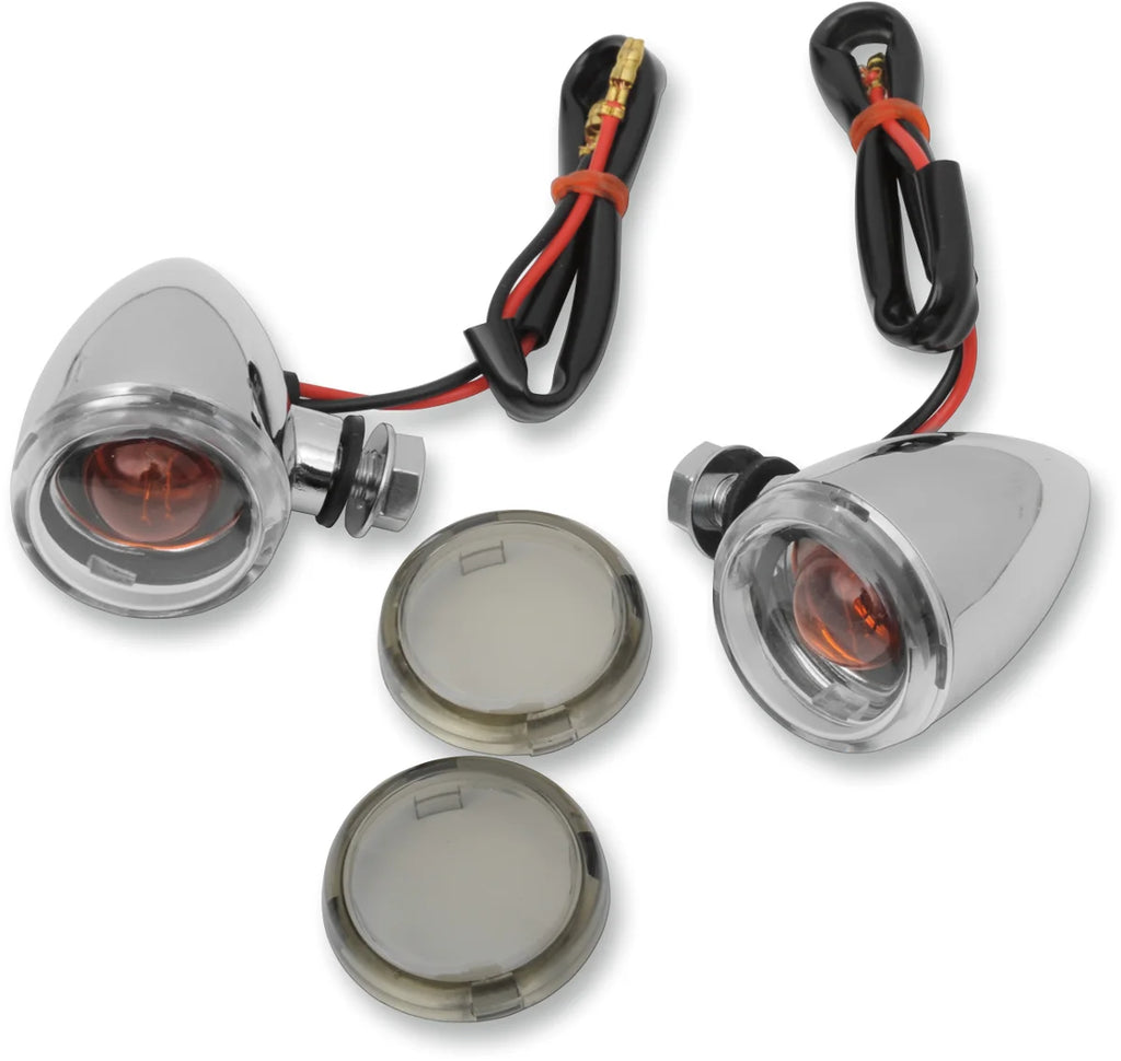 Mini-Duece Marker Light Kit - Amber/Red DragSpecialties 20-6390A/RH - Side View
