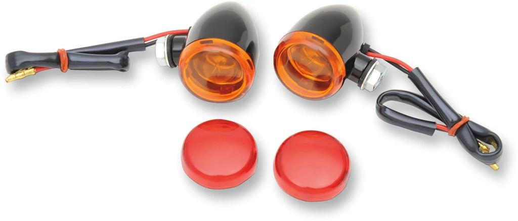 Mini-Duece Marker Light Kit - Amber/Red DragSpecialties 20-6390BA/RH - Main Product View