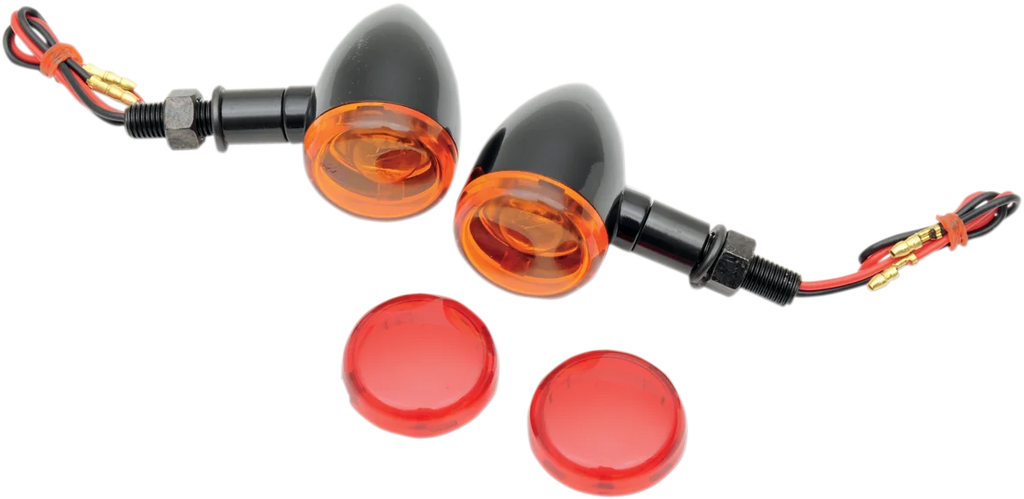 Mini-Duece Marker Light Kit - Amber/Red DragSpecialties 20-6390BA/RI - Main Product View