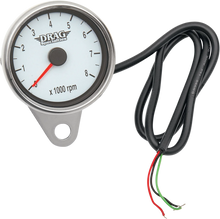 Load image into Gallery viewer, Mini Electronic Tachometer - Black - Backlit LED Black Face - 2.4" DragSpecialties 21-6894BDS - Side View