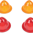 Load image into Gallery viewer, Mini Retro-Style Lens Kit - Amber/Red DragSpecialties 20-6053SB-A/R - Main Product View