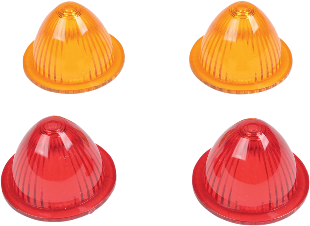 Mini Retro-Style Lens Kit - Amber/Red DragSpecialties 20-6053SB-A/R - Main Product View