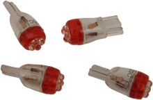 Load image into Gallery viewer, Mini Wedge LED Bulbs - Red DragSpecialties T10-4LEDR-HC - Main Product View