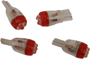 Mini Wedge LED Bulbs - Red DragSpecialties T10-4LEDR-HC - Main Product View