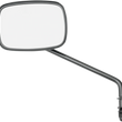 Load image into Gallery viewer, Mirror - Die-Cast - Side View - Low Rider - Black - Left/Right DragSpecialties 302109BLK - Main Product View