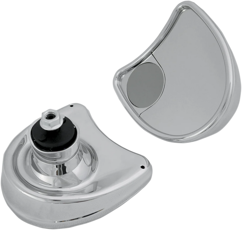 Mirror - Side View w/Blind Spot - Half-Moon - Chrome DragSpecialties 77303 - Main Product View