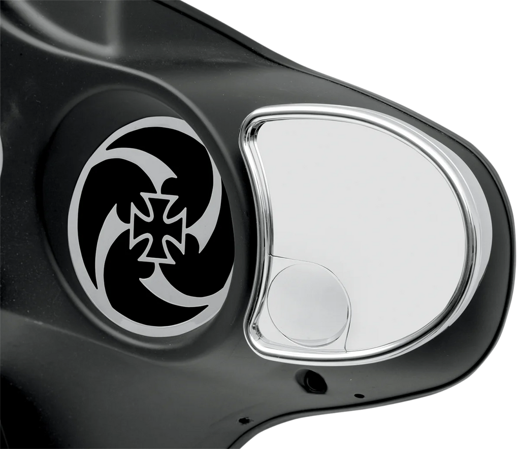 Mirror - Side View w/Blind Spot - Half-Moon - Chrome DragSpecialties 77303 - Side View