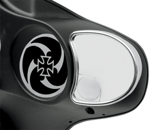 Load image into Gallery viewer, Mirror - Side View w/Blind Spot - Half-Moon - Chrome DragSpecialties 77303 - Side View