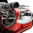 Load image into Gallery viewer, Mirror - Side View w/Blind Spot - Half-Moon - Chrome DragSpecialties 77501 - Side View