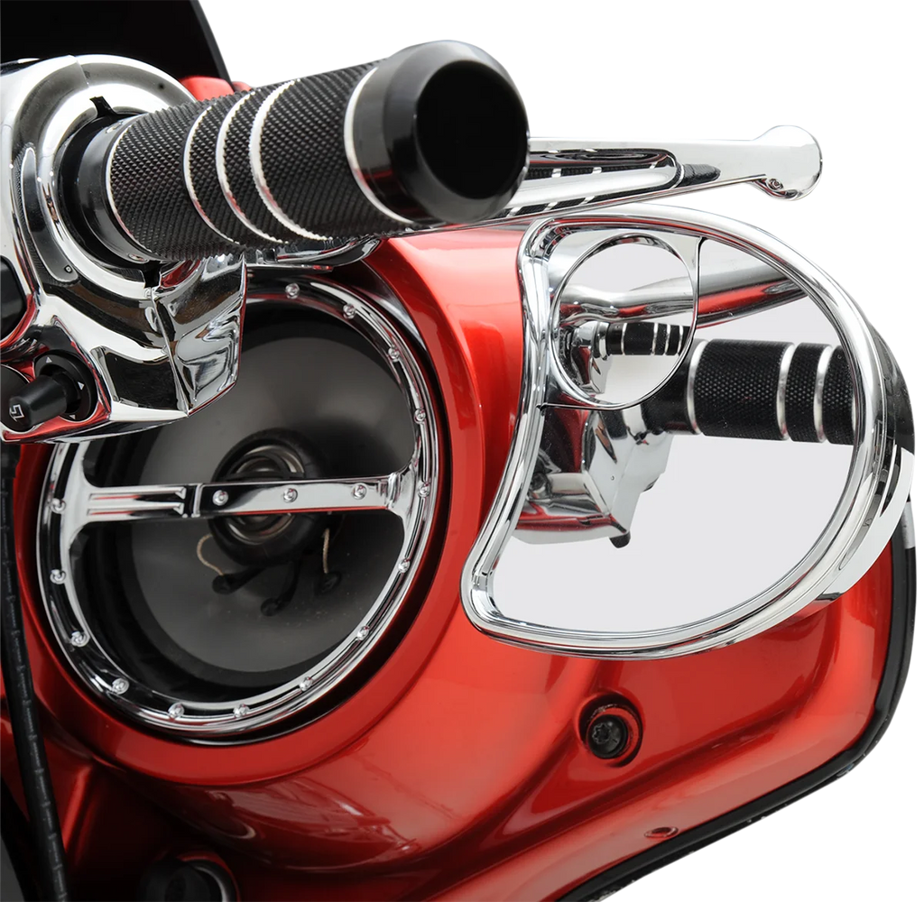 Mirror - Side View w/Blind Spot - Half-Moon - Chrome DragSpecialties 77501 - Side View