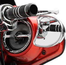 Load image into Gallery viewer, Mirror - Side View w/Blind Spot - Half-Moon - Chrome DragSpecialties 77501 - Side View