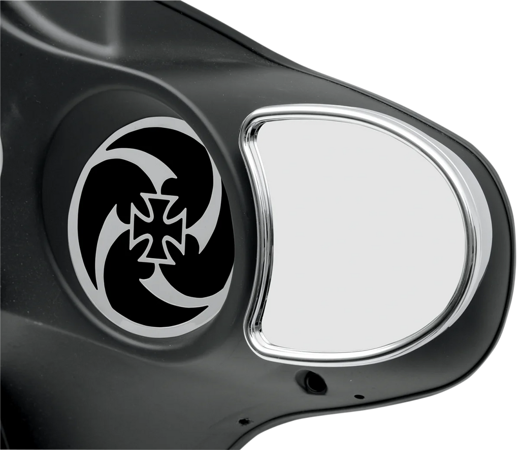Mirror - Side View without Blind Spot - Half-Moon - Chrome DragSpecialties 77302 - Side View