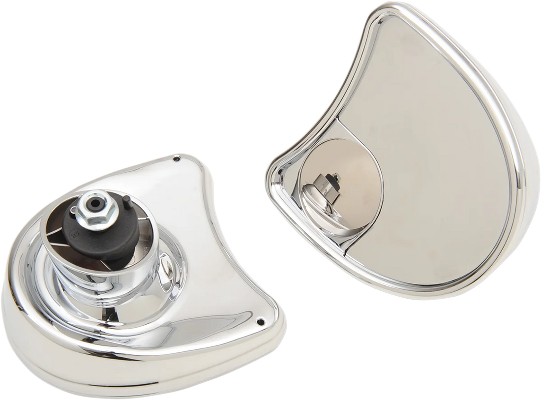 Mirror - Side View without Blind Spot - Half-Moon - Chrome DragSpecialties 77302 - Detail View
