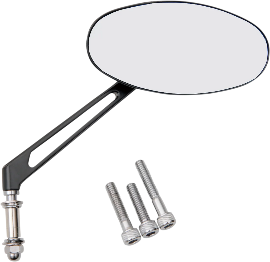 Mirror - Stealth I - Side View - Oval - Black DragSpecialties 06400287SC-3N - Main Product View