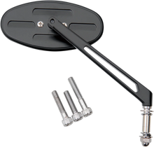 Load image into Gallery viewer, Mirror - Stealth I - Side View - Oval - Black DragSpecialties 06400287SC-3N - Side View