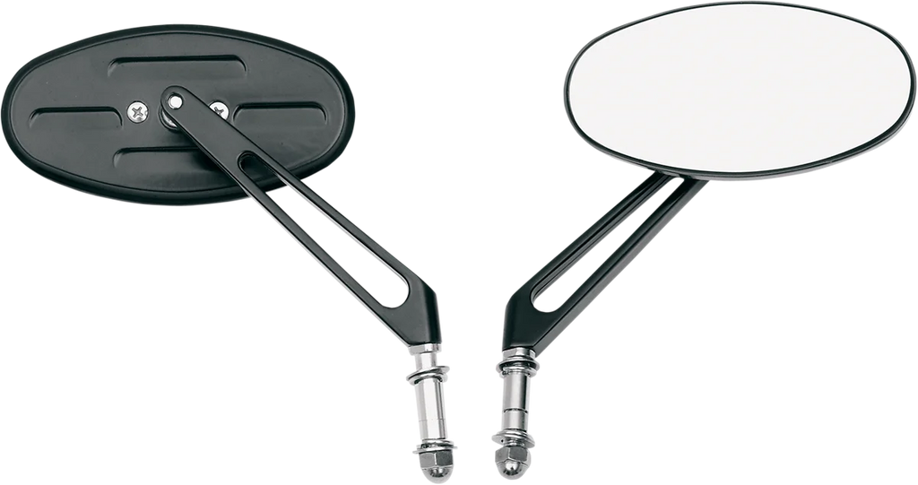 Mirror - Stealth I - Side View - Oval - Chrome DragSpecialties 302150-BC3N-BX2 - Installation View