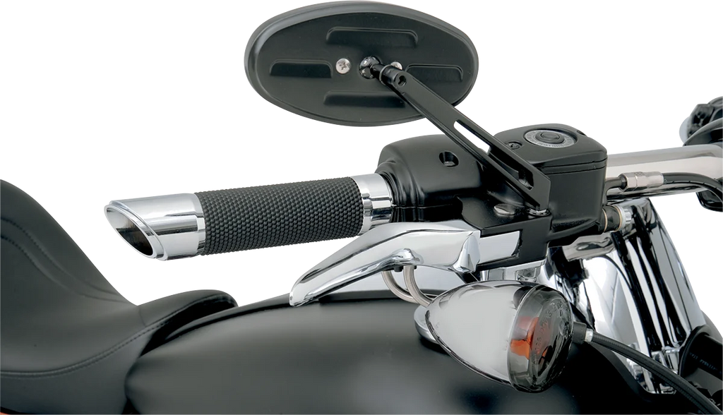 Mirror - Stealth II - Side View - Oval - Black DragSpecialties 06400286SC-3N - Side View