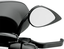 Load image into Gallery viewer, Mirror - Tear Drop - Black - Short Stem DragSpecialties 0640-0690 - Back View
