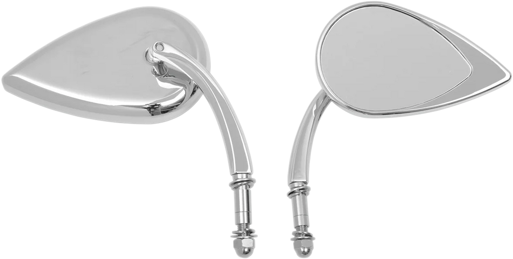 Mirror - Tear Drop - Chrome - Short Stem DragSpecialties 0640-0688 - Main Product View