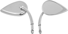 Load image into Gallery viewer, Mirror - Tear Drop - Chrome - Short Stem DragSpecialties 0640-0688 - Main Product View