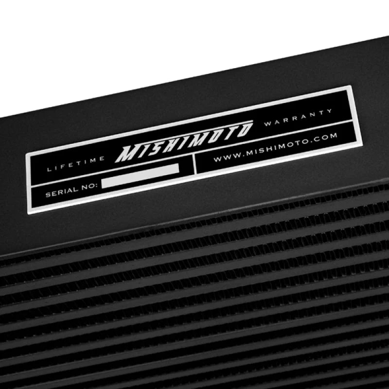 Mishimoto 01-05 Chevrolet 6.6L Duramax Intercooler (Black) - Back View