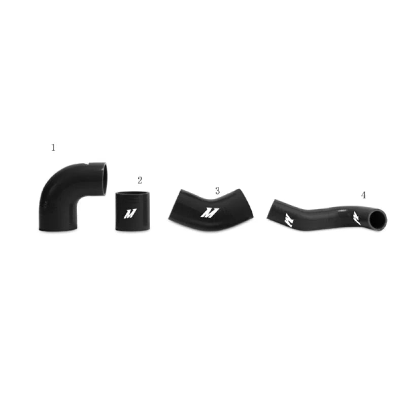 Mishimoto 01-07 Mitsubishi Lancer Evolution 7/8/9 Black Upper Intercooler Pipe Kit - Detail View