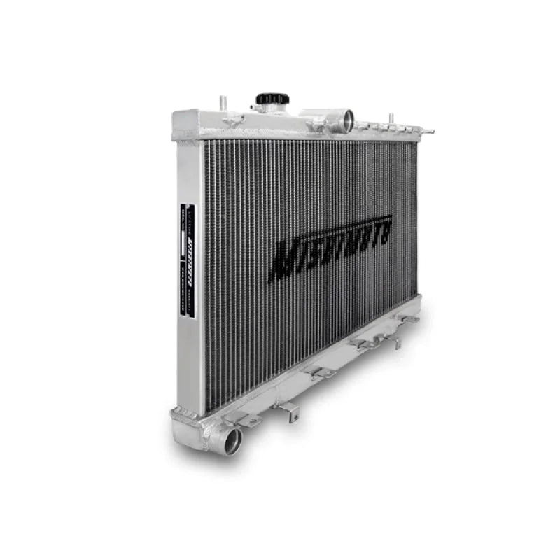 Mishimoto 01-07 Subaru WRX and STi Manual Aluminum Radiator - Side View