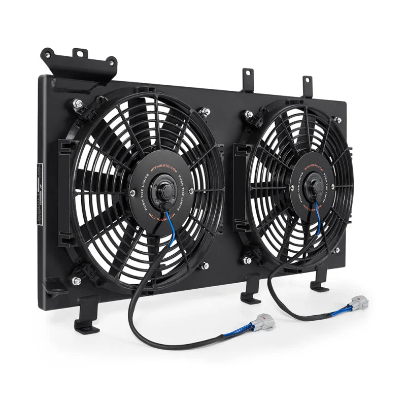 Mishimoto 01-07 Subaru WRX/STI PNP Aluminum Fan Shroud Black - Side View